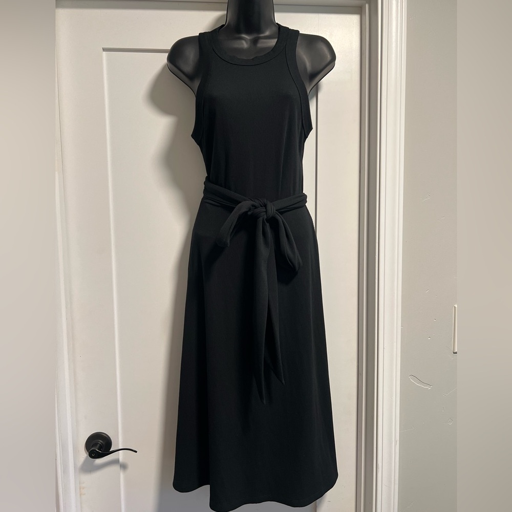 Belted Ribbed Dress